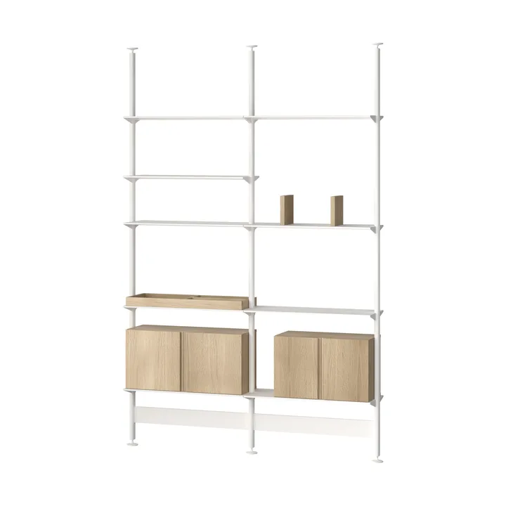 Pira G2 sistema de prateleiras F C A White/Oak 256-264 cm - Pira