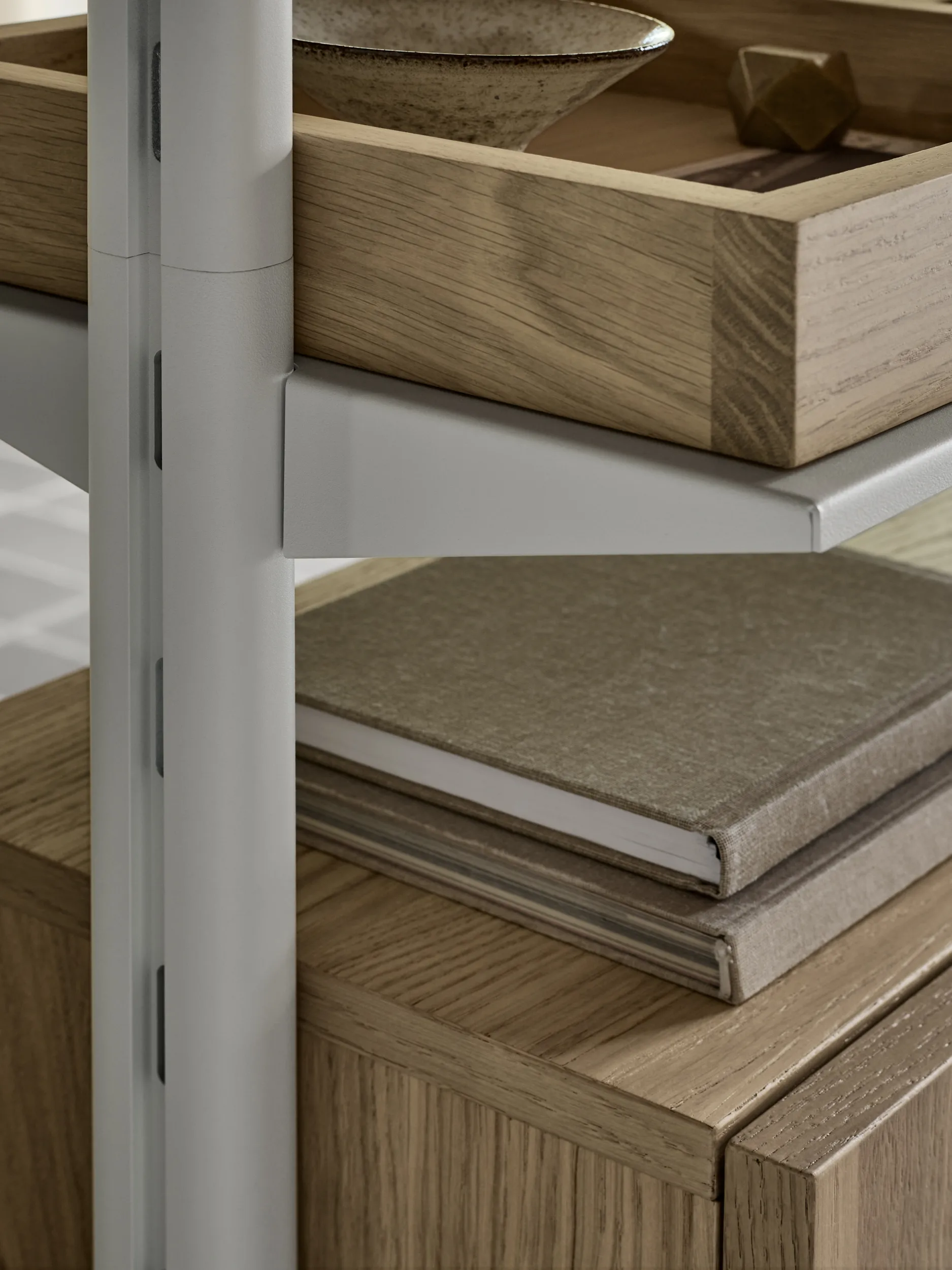 Pira G2 sistema de prateleiras F C A White/Oak 256-264 cm Pira