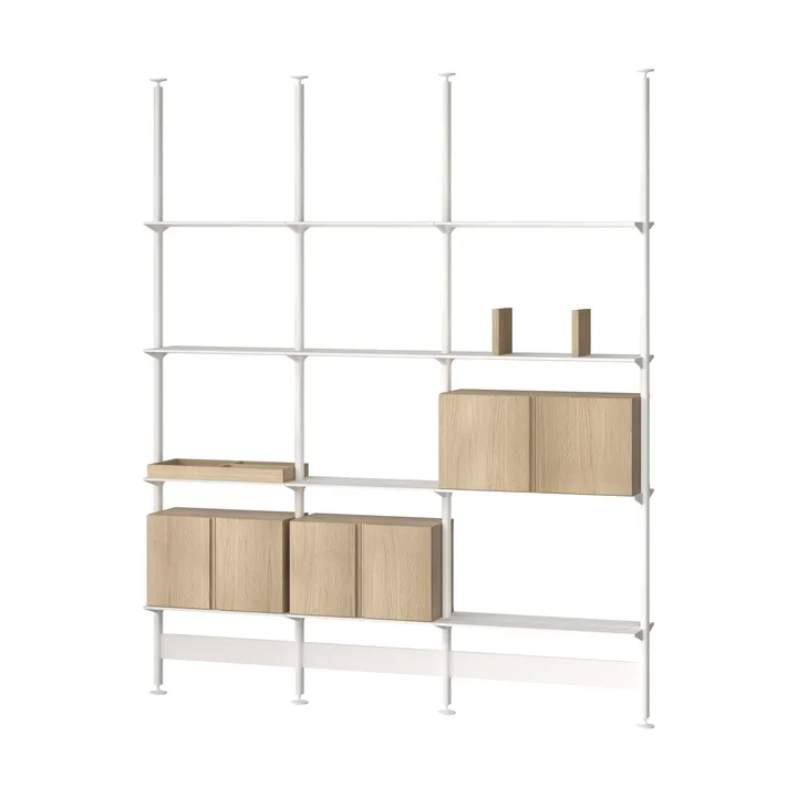 Pira G2 sistema de prateleiras F C B White/Oak 240-247 cm - Pira
