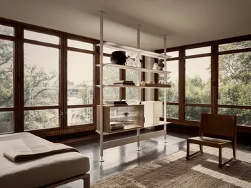 Vitrine Pira - Carvalho branqueado–vidro canelado, 90x31 cm, costas em vidro - Pira