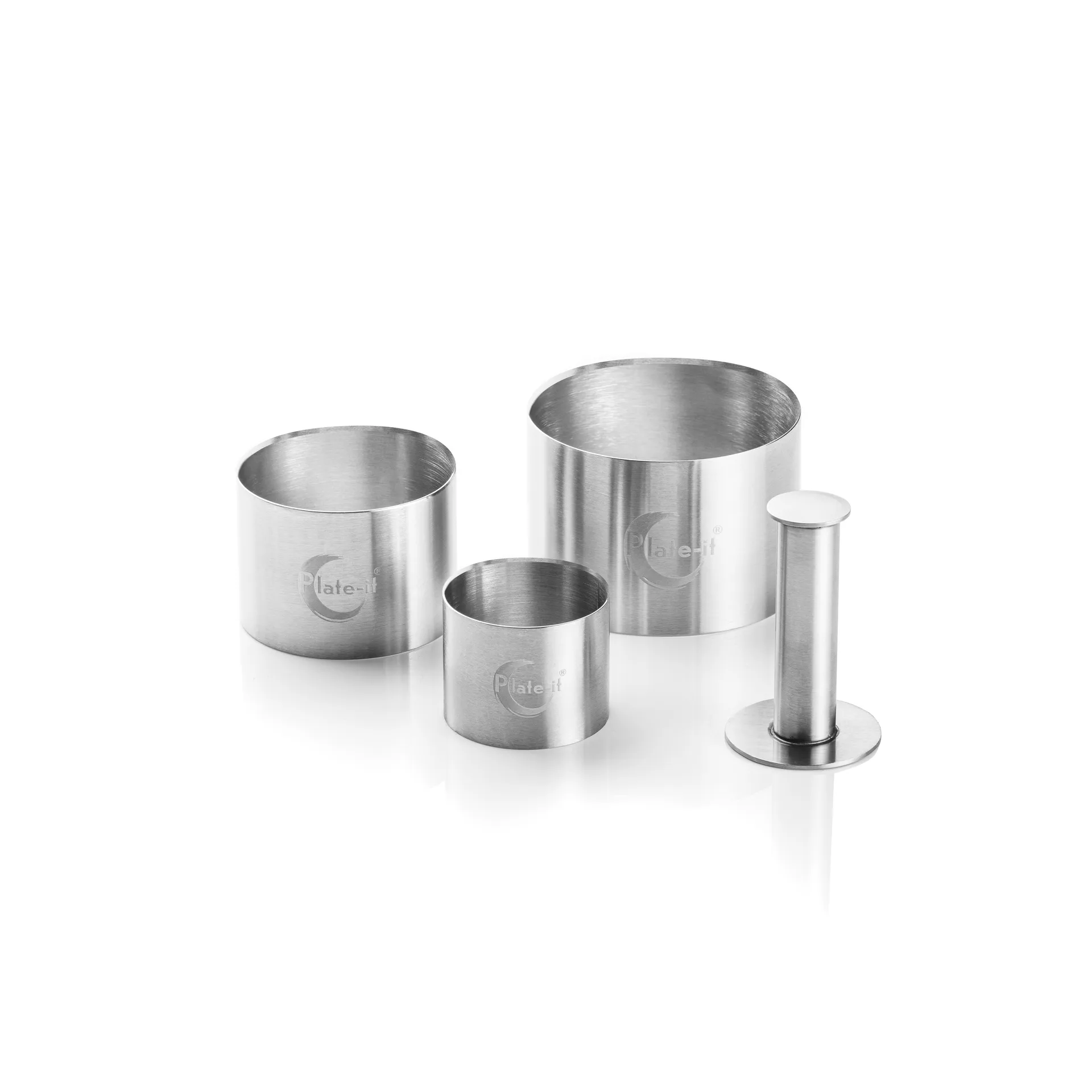 Moldes para decoração Plate-it, 4 peças, Aço Plate It