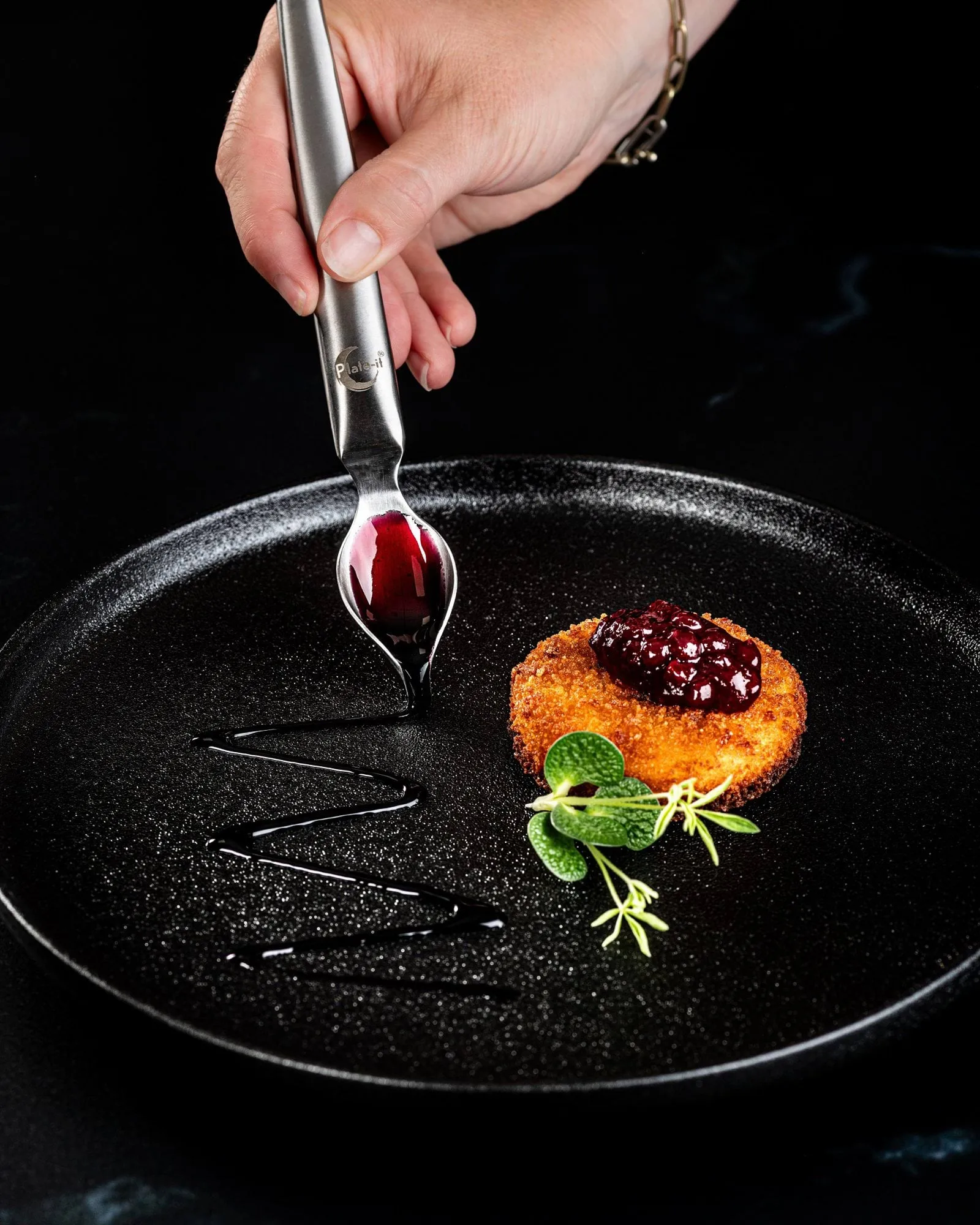 Plate-it colheres de decoração, Aço inoxidável, pack de 2 Plate It