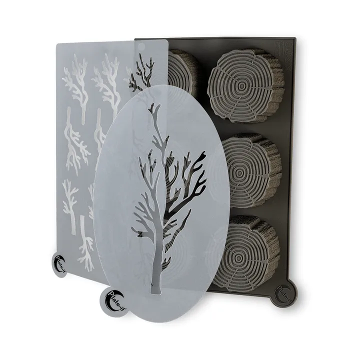 Plate-it formas - Madeira, silicone, 3 peças - Plate It
