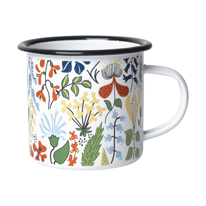 Caneca esmaltada Herbaruim - Multi-branco - Pluto Design