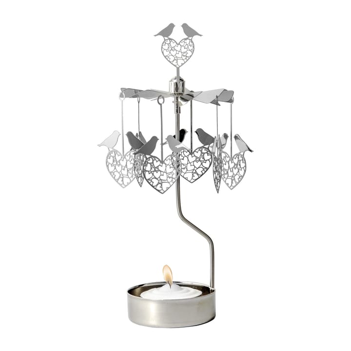 Carrilhão de anjos - pássaros e corações - Silver - Pluto Design