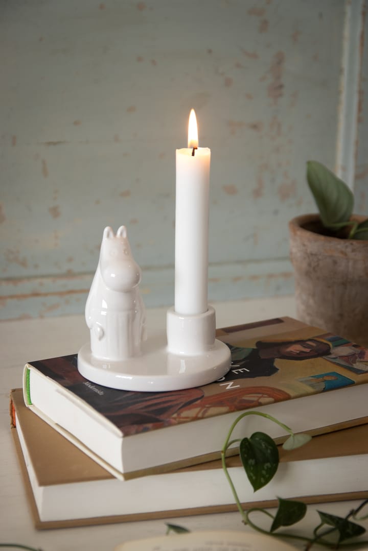 Castiçal de cerâmica Mumin Mãe, Branco  Pluto Design