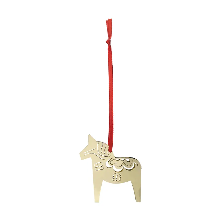 Cavalo de Natal 3D enfeite de Natal - Ouro - Pluto Design