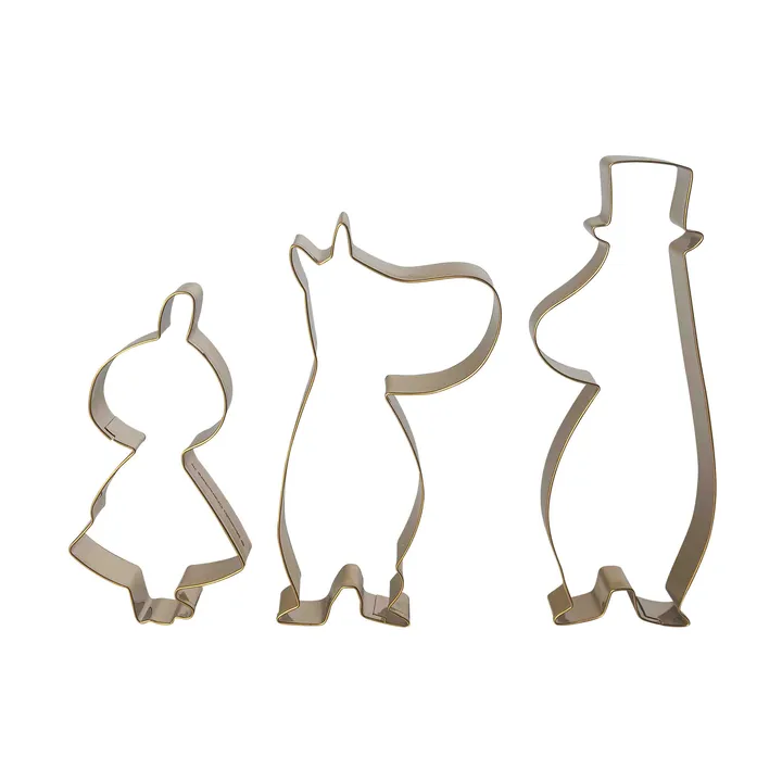 Cortadores de biscoito Mumin inverno, conjunto com 3 peças - Lilla My Muminpappan, Mumintrollet - Pluto Design
