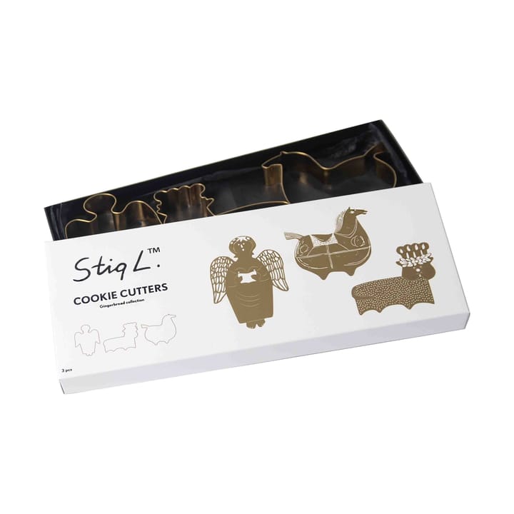 Forma para biscoitos de gengibre Stig L 3 Peças , Dourado  Pluto Design