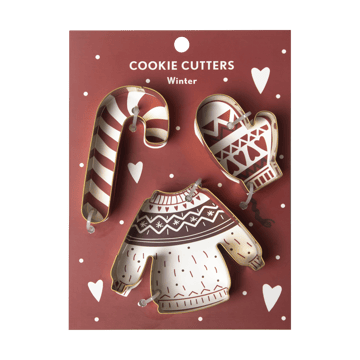 Forma para biscoitos Winter 3 Peças - Ouro - Pluto Design