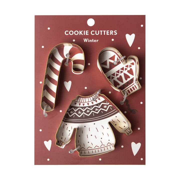 Forma para biscoitos Winter 3 Peças, Ouro Pluto Design