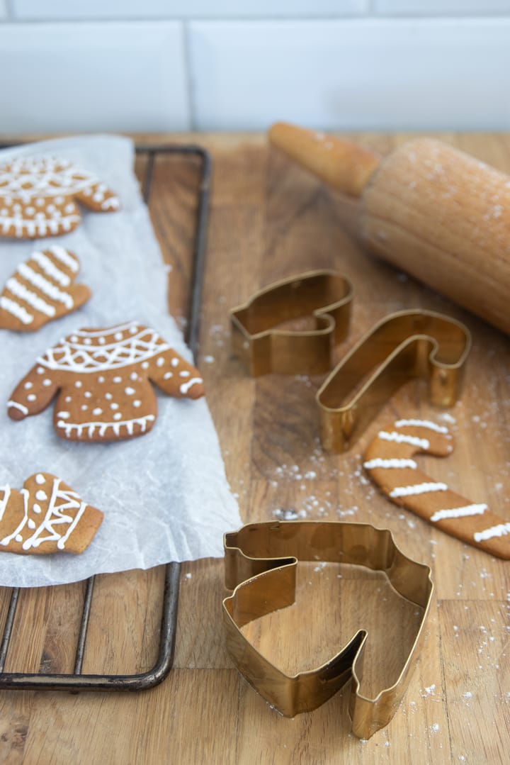 Forma para biscoitos Winter 3 Peças, Ouro Pluto Design