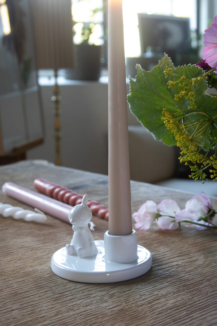 Lilla My suporte de vela cerâmica, Branco Pluto Design