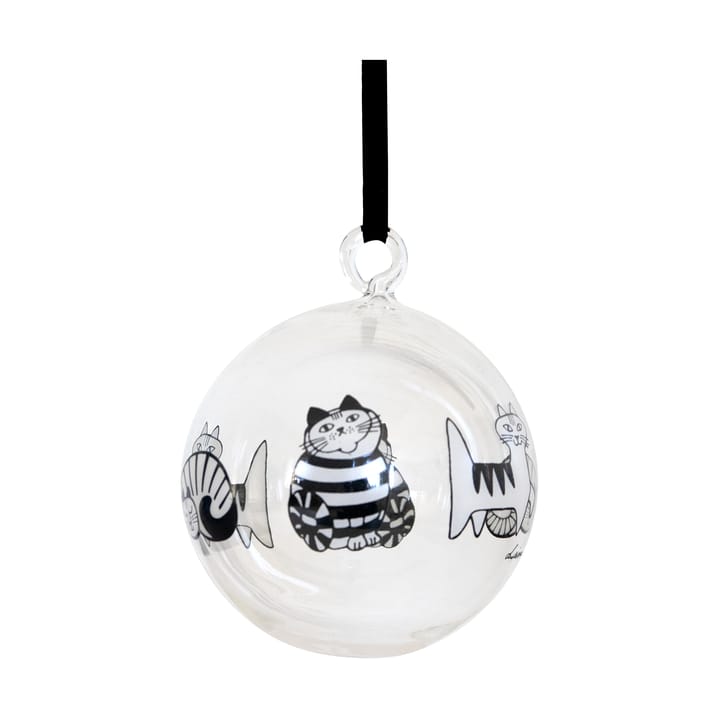 Lisa Larson katter bola de Natal - Branco-preto - Pluto Design