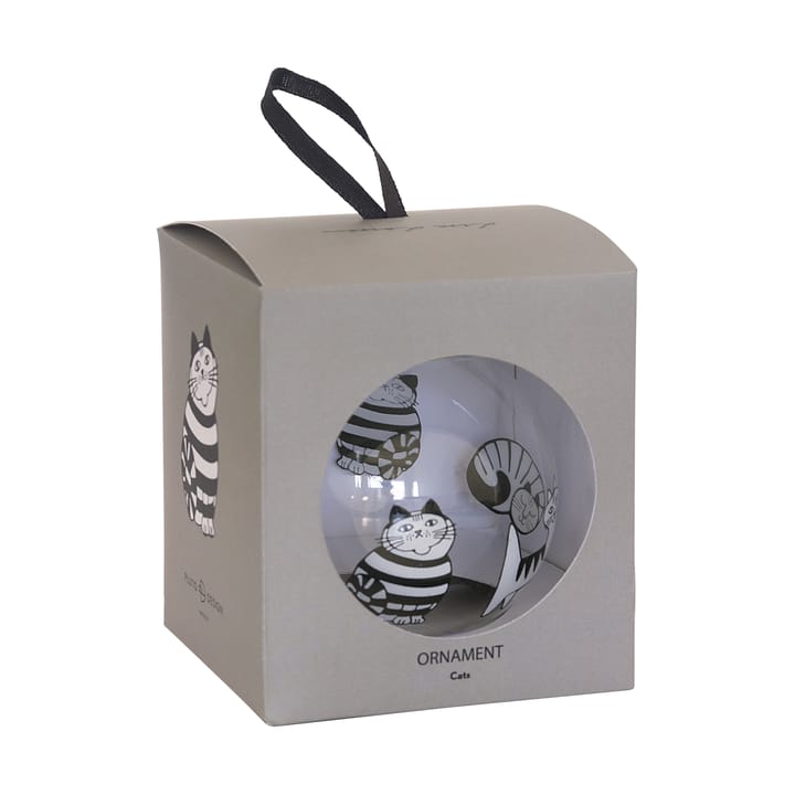 Lisa Larson katter bola de Natal, Branco-preto Pluto Design