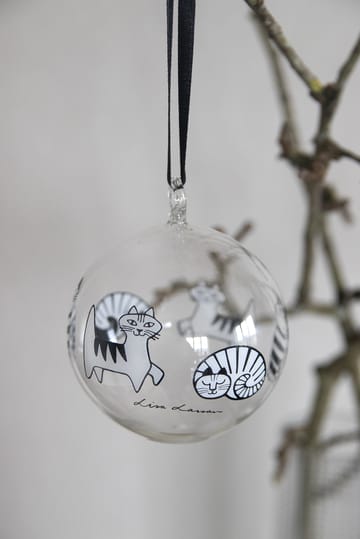 Lisa Larson katter bola de Natal - Branco-preto - Pluto Design