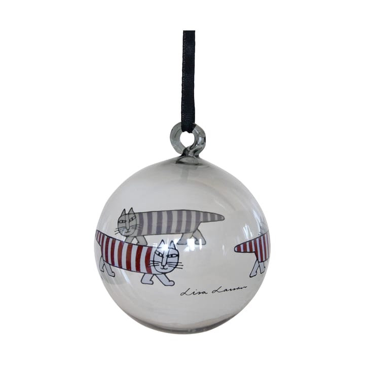 Lisa Larson Mikey bola de natal - Prata-vermelho-branco - Pluto Design