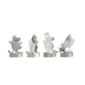 Mumin Decoração de velas 4-unidades - Prata - Pluto Design