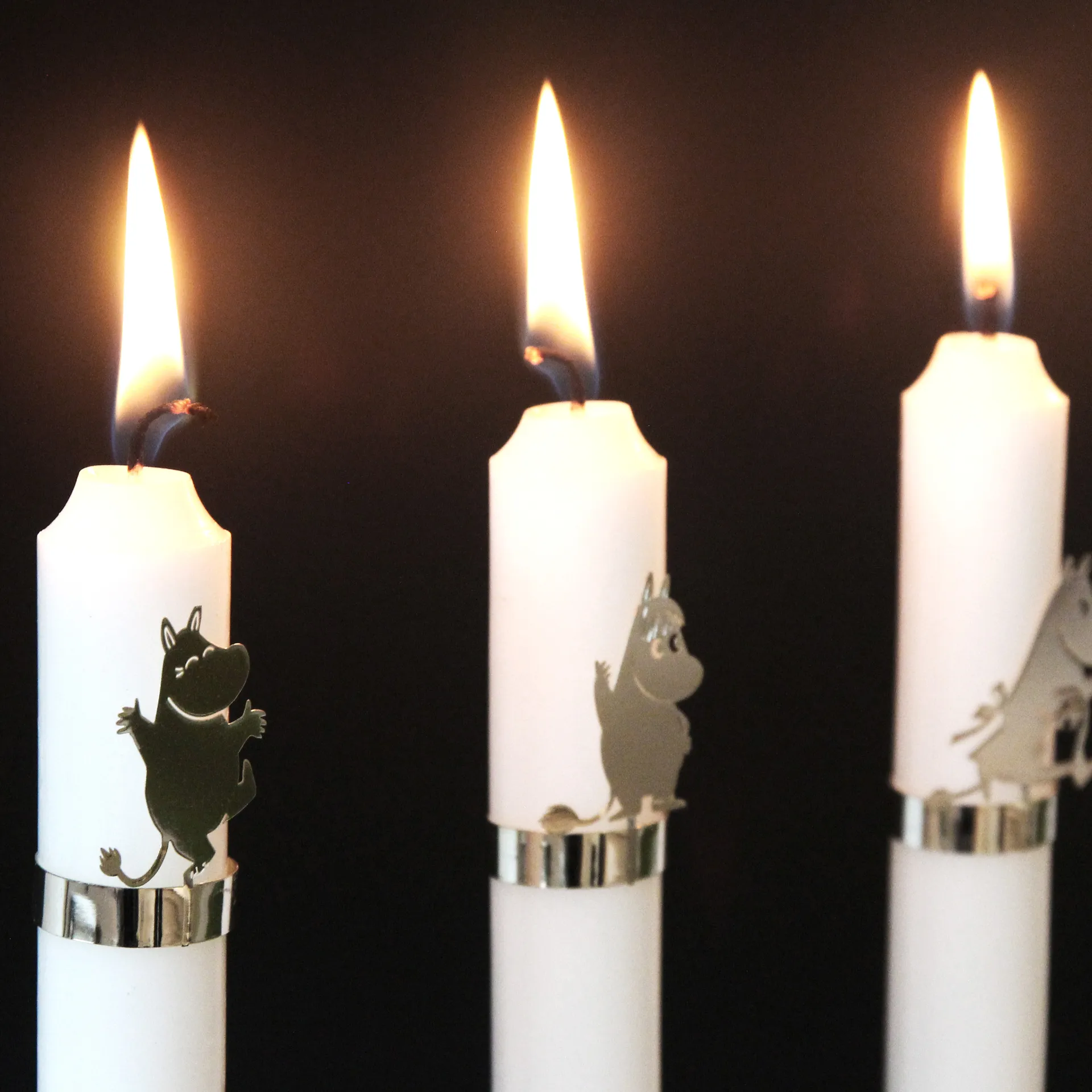 Mumin Decoração de velas 4-unidades, Prata Pluto Design