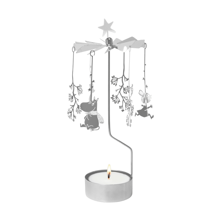 Mumin móbile para velas de anjos XL - Primeira neve, prata - Pluto Design