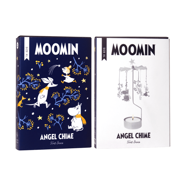 Mumin móbile para velas de anjos XL, Primeira neve, prata Pluto Design
