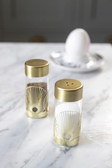 Saleiro e pimenteiro Sun - Dourado-vidro - Pluto Design