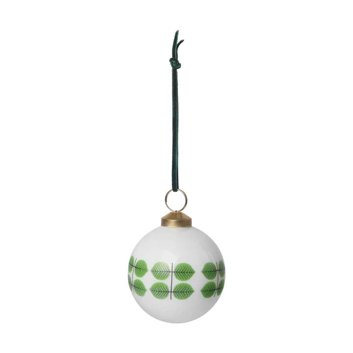 Stig L Berså bola de Natal Ø8 cm - Branco-verde - Pluto Design