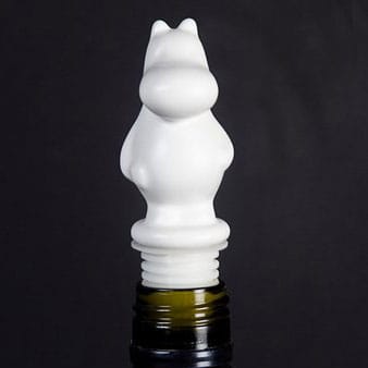Tampa de vinho Moomin, cerâmica branca Pluto Design