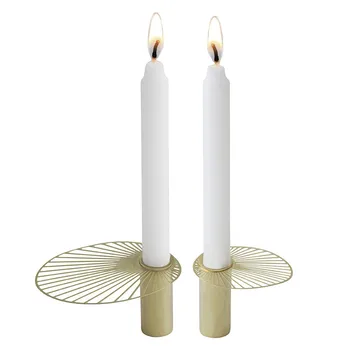 Velas pequenas Sun, 2 un. - Dourado - Pluto Design