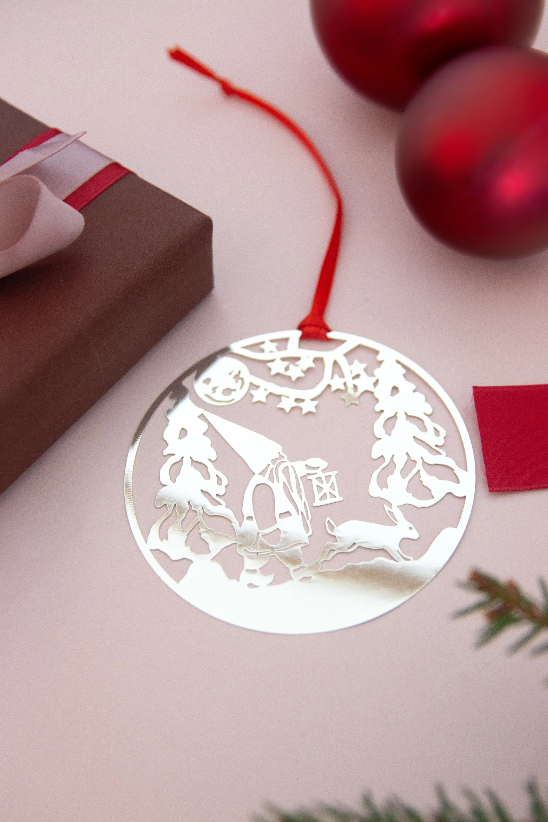 Winterland decoração, Prateado Pluto Design