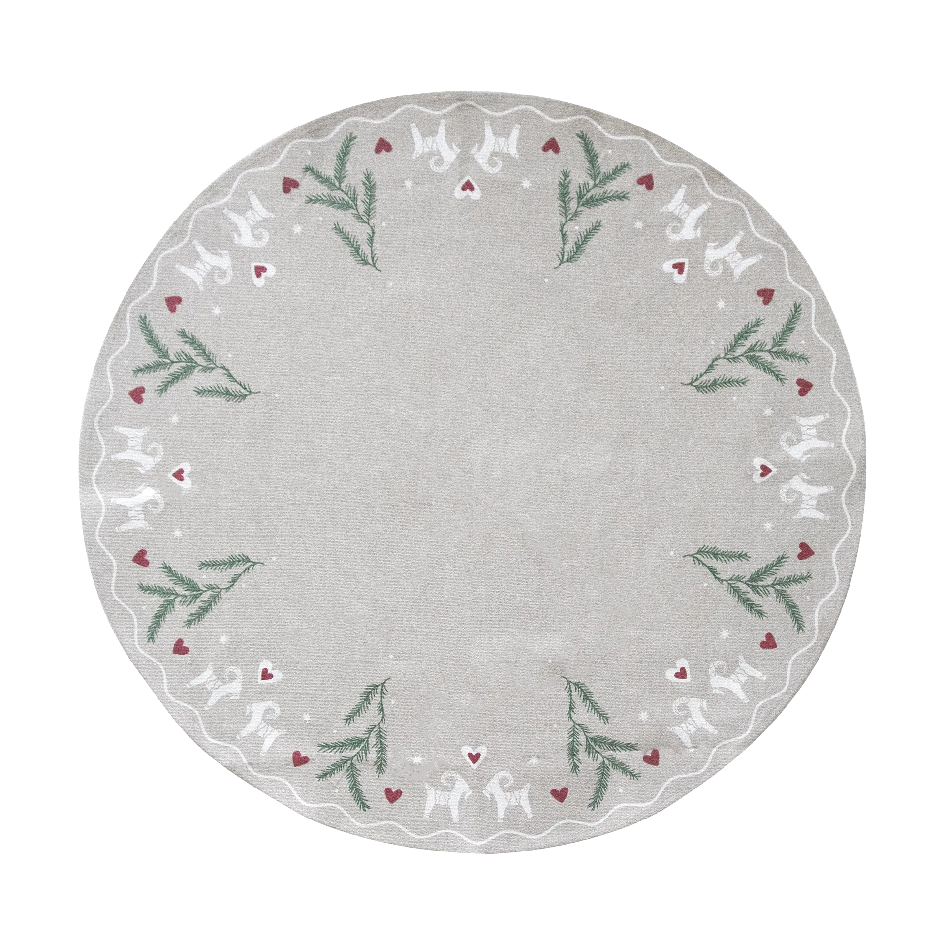 Yule Goat tapete para árvore de Natal Ø110 cm, Bege Pluto Design