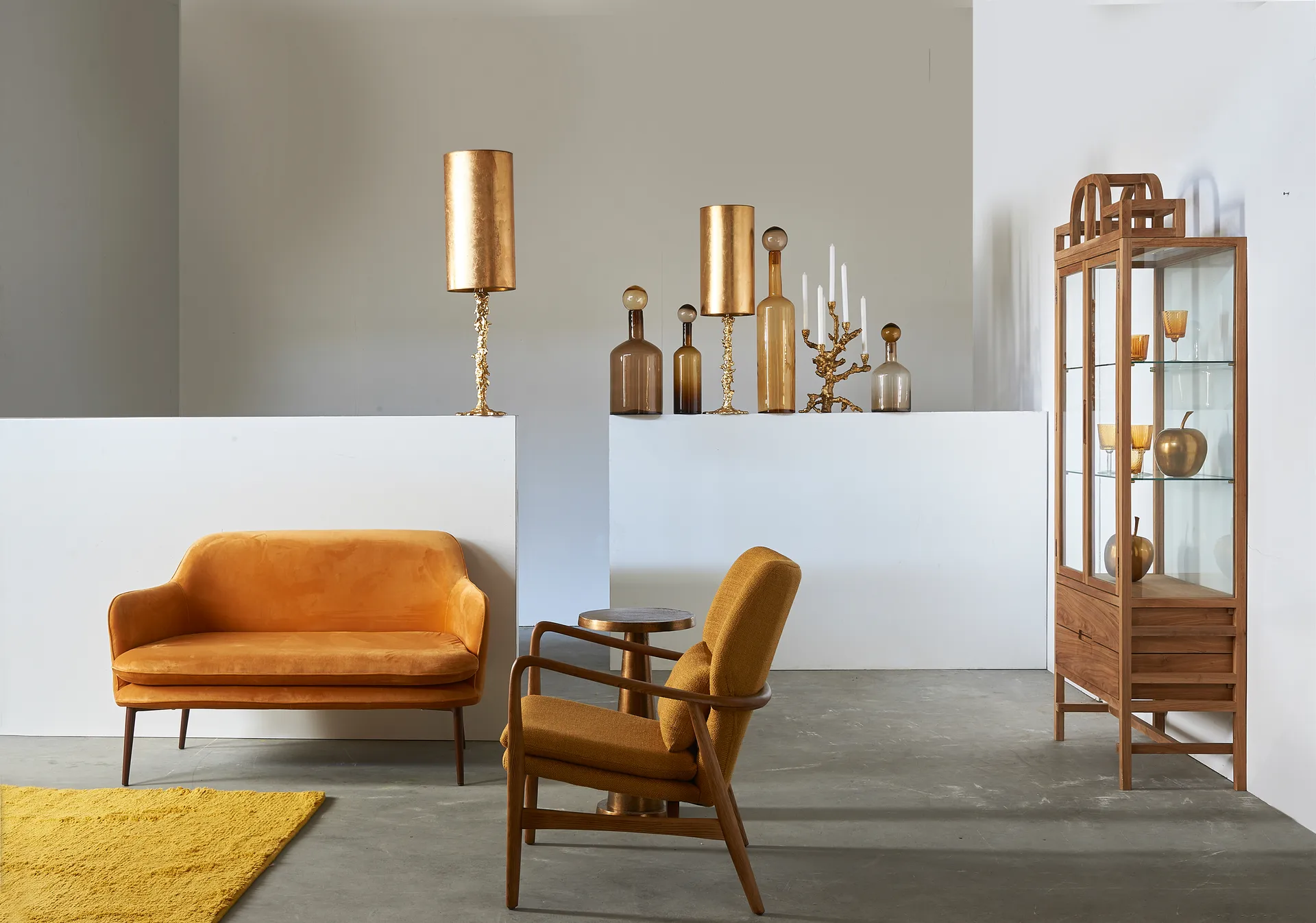 Castiçal Apple Tree L 53 cm, Dourado  POLSPOTTEN