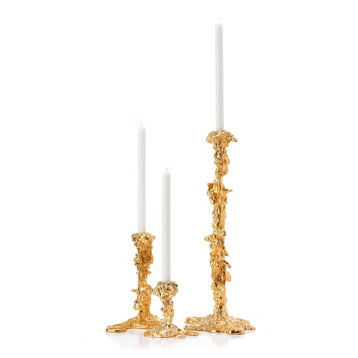 Castiçal Drip S 14 cm, Dourado  POLSPOTTEN