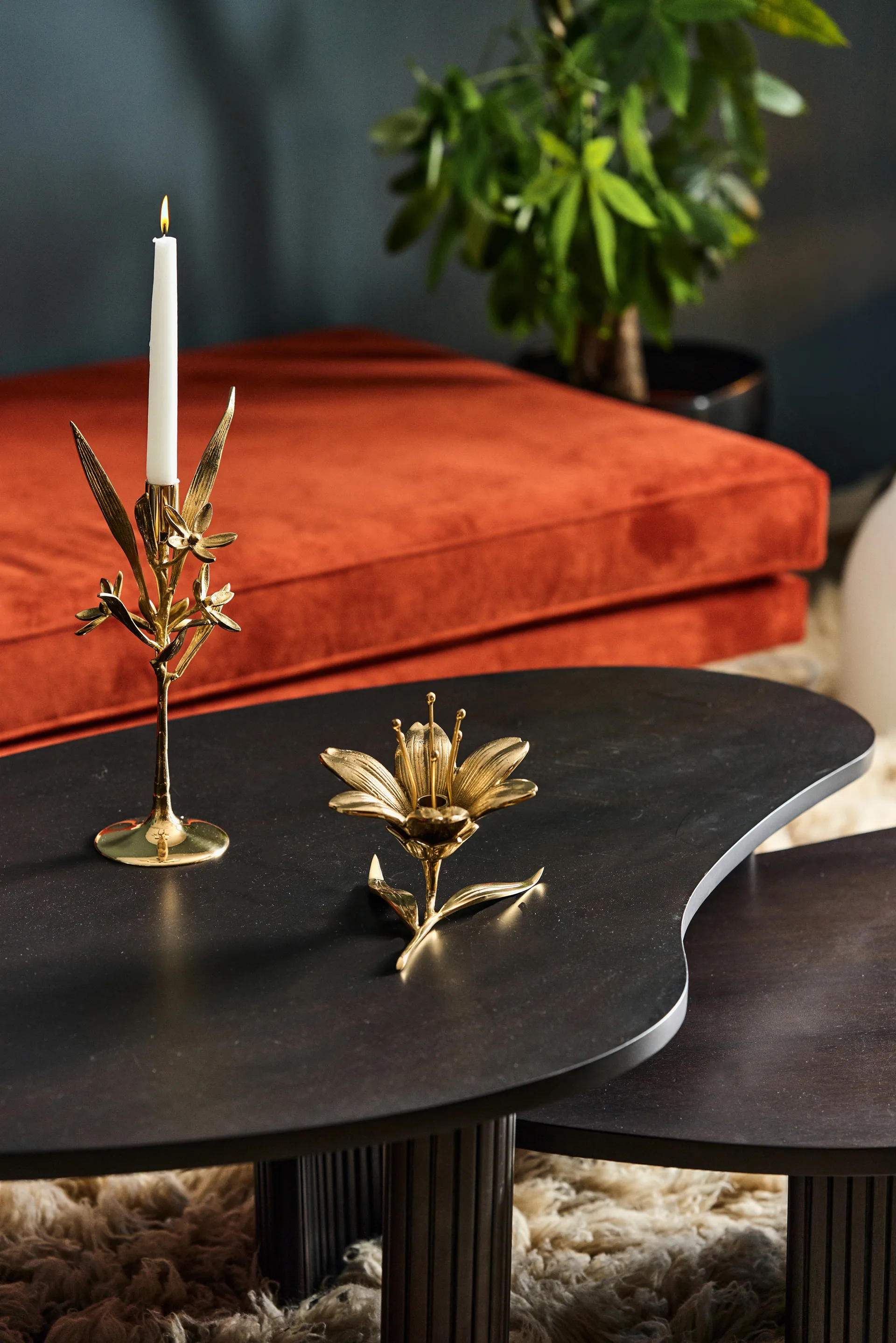 Castiçal Lilly 15 cm, Dourado POLSPOTTEN