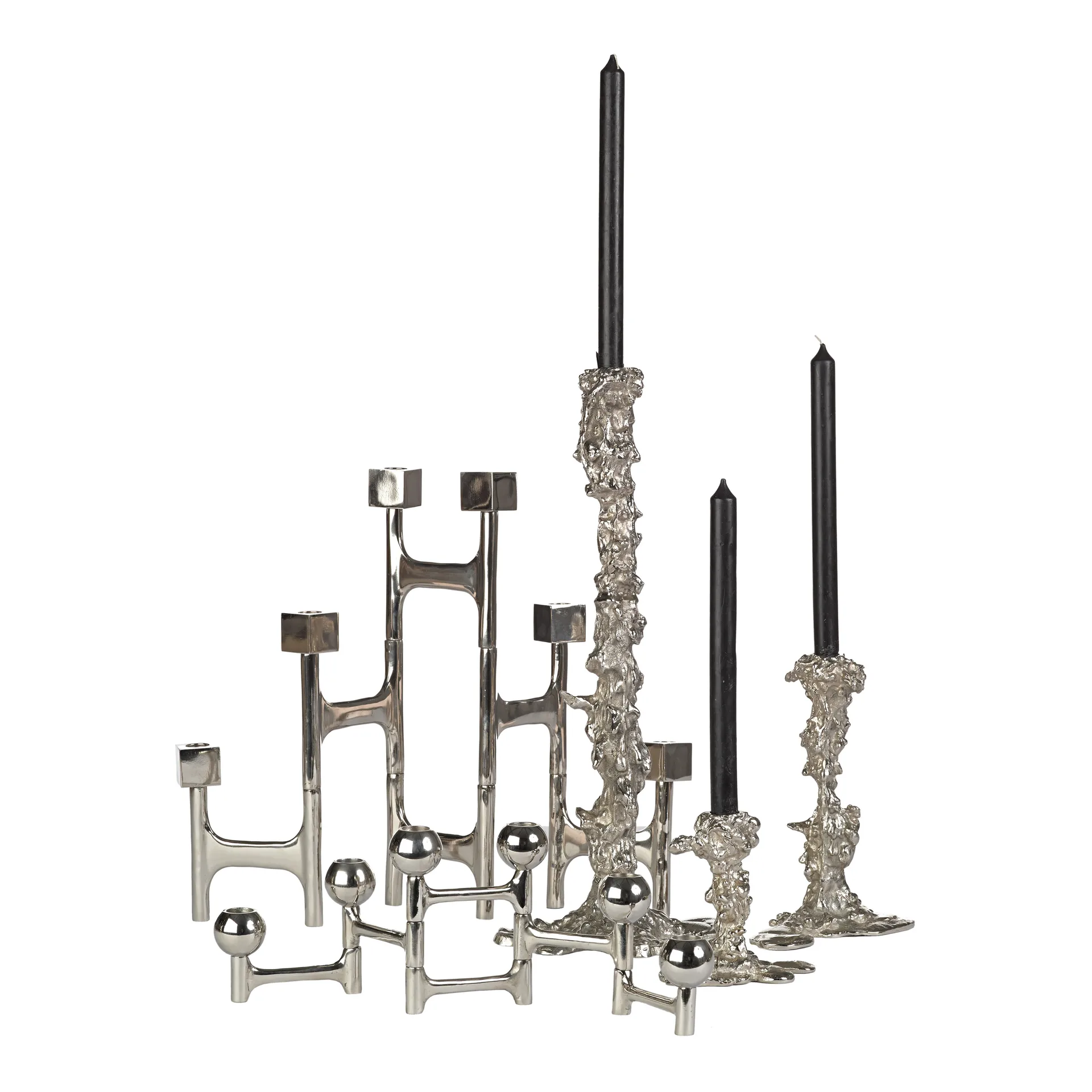 Castiçal Round Folding 48x15cm , Prateada POLSPOTTEN