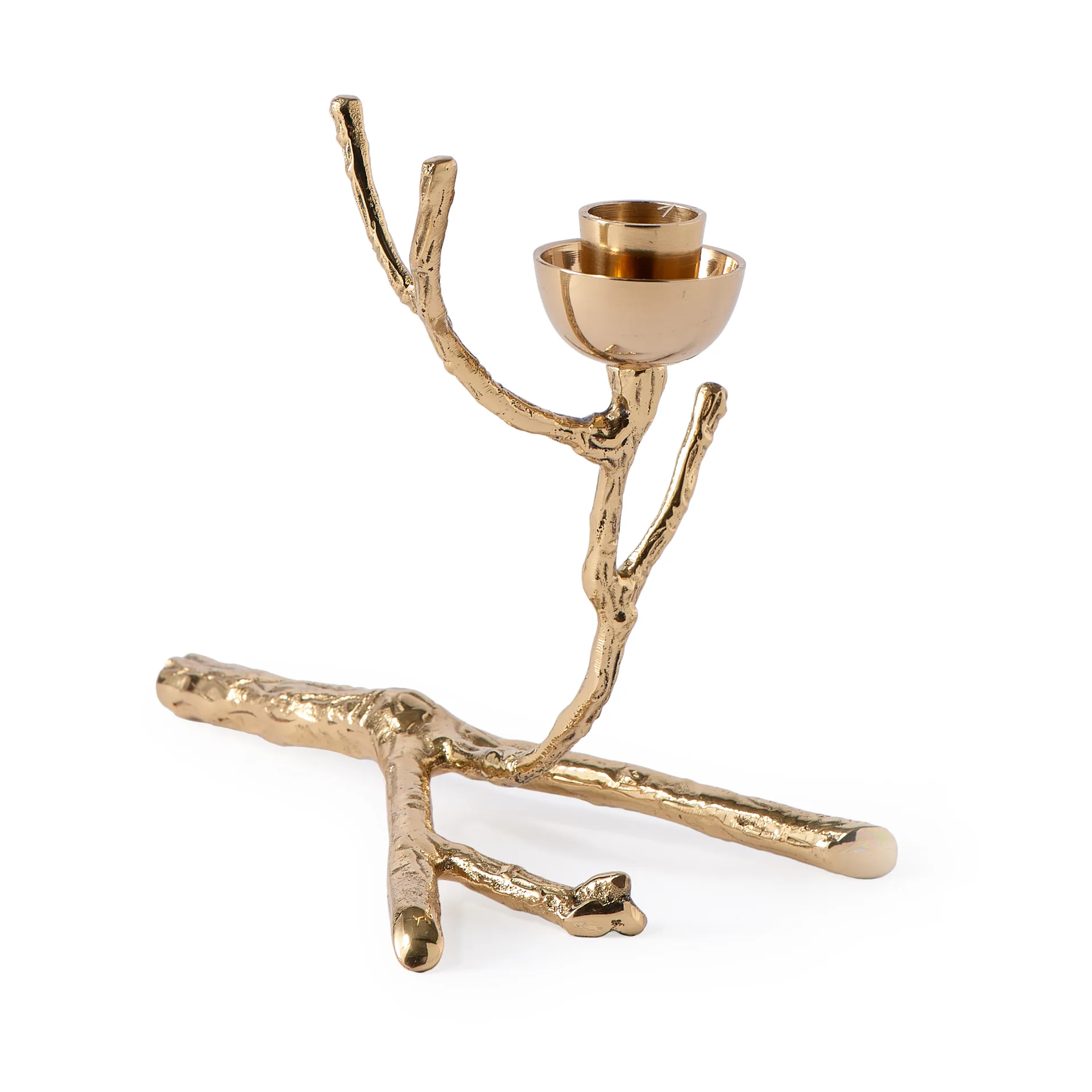 Castiçal Twiggy XS 14 cm, Dourado POLSPOTTEN
