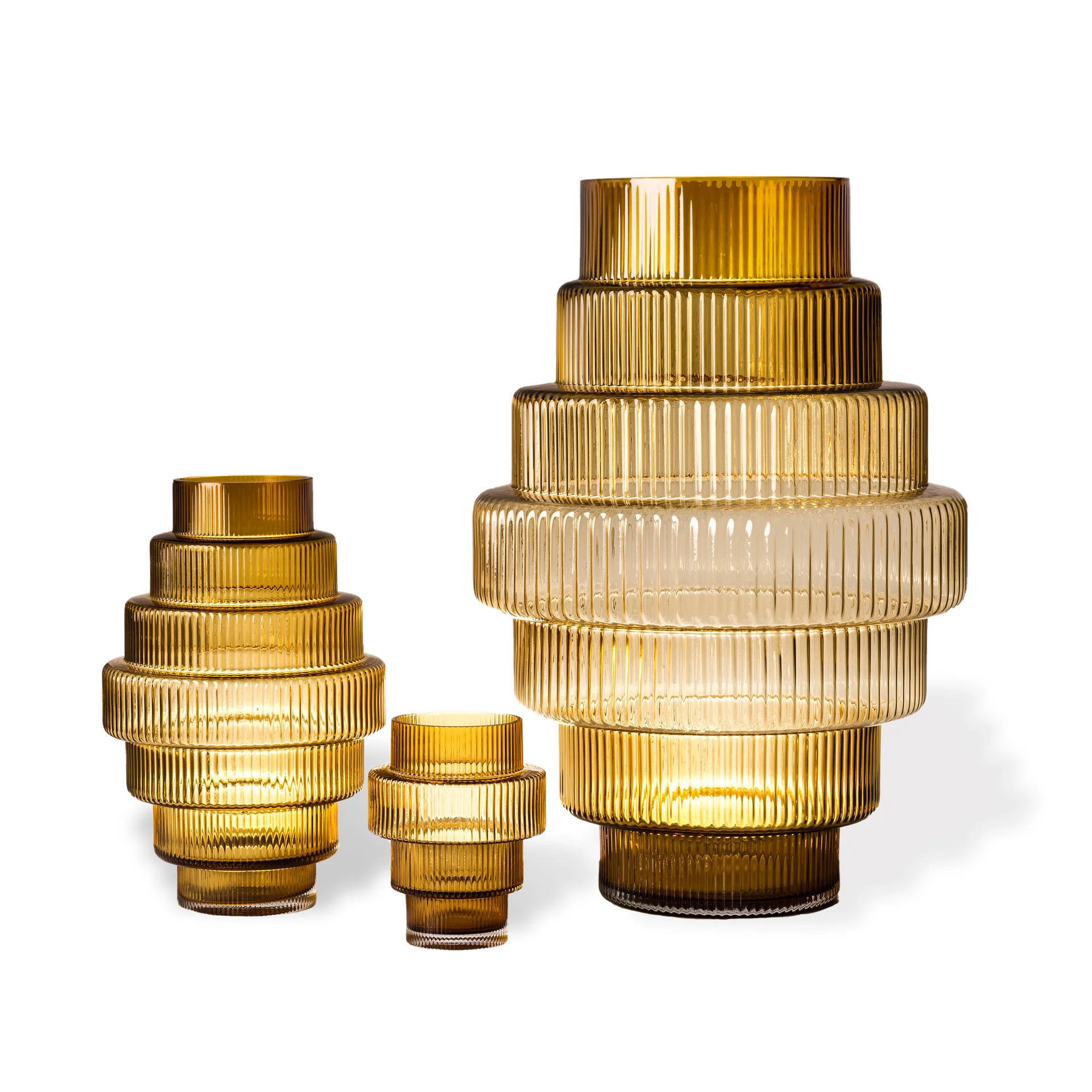 Vaso S 30 cm Steps, Ocre POLSPOTTEN