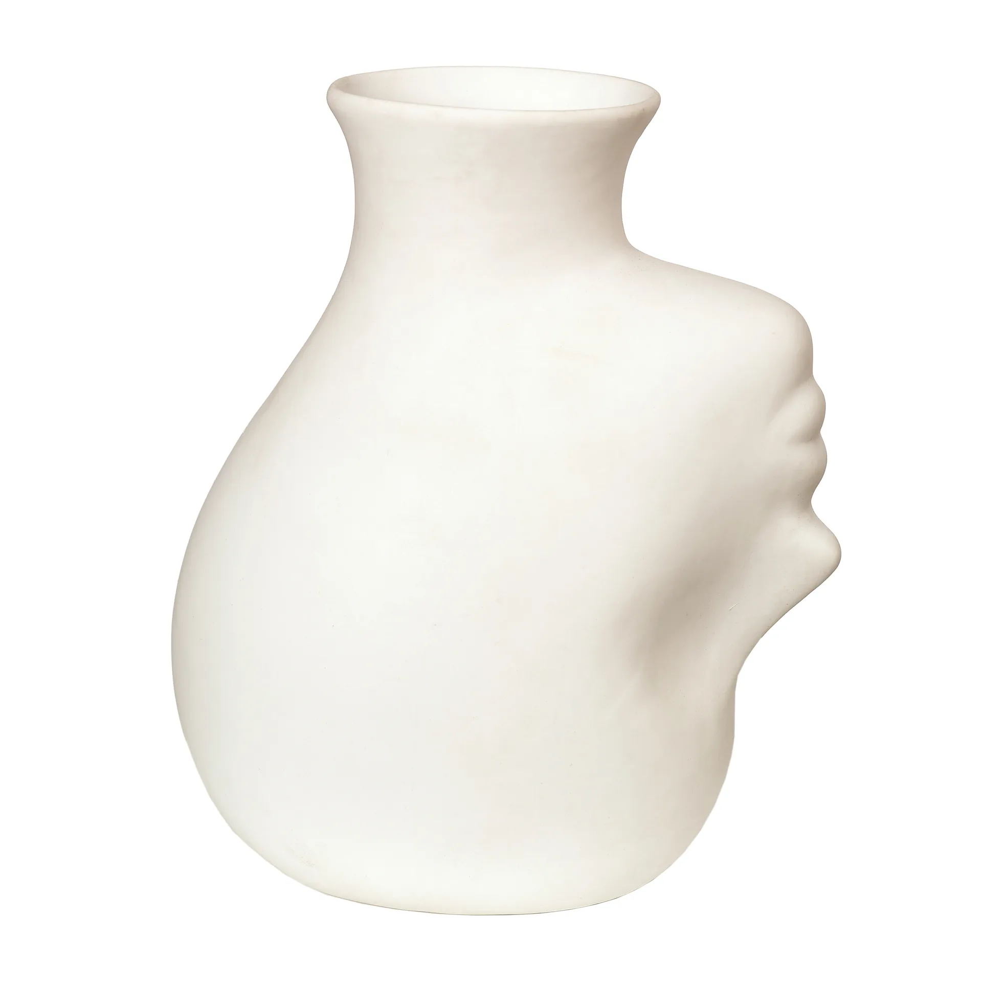 Vaso Upside-down head 25 cm, Branco POLSPOTTEN