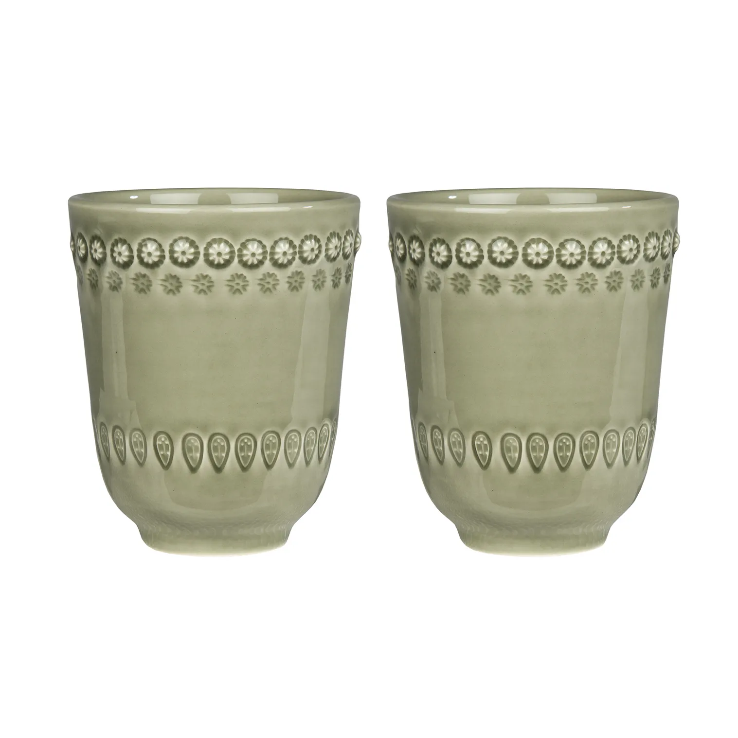 Caneca Daisy 35 cl 2 un., faded army (verde) PotteryJo