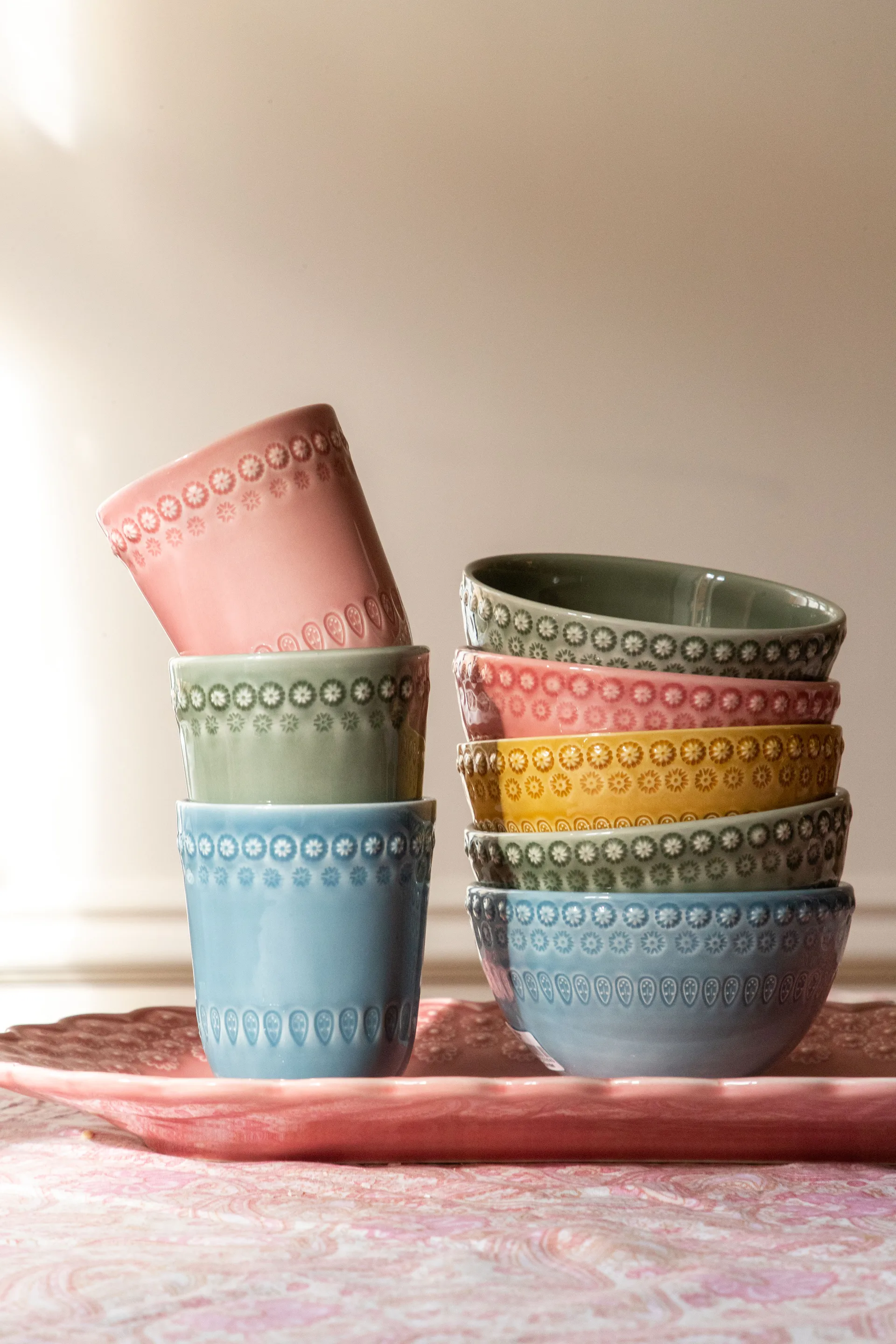 Caneca Daisy 35 cl 2 un., faded army (verde) PotteryJo