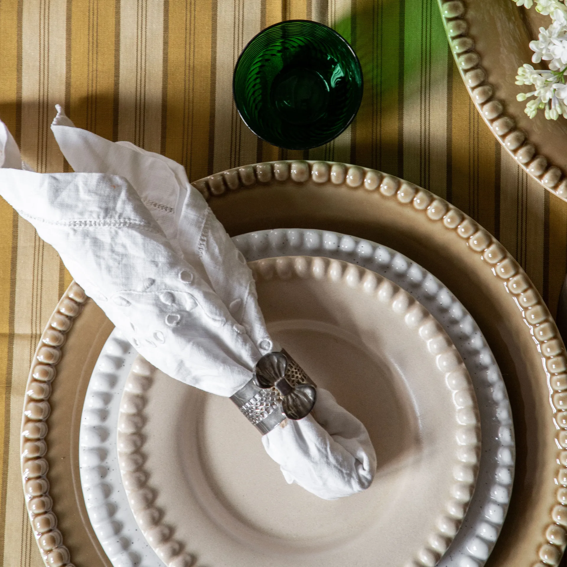 Prato de sobremesa Daria Ø22 cm, 2 un. , Cotton white shiny PotteryJo