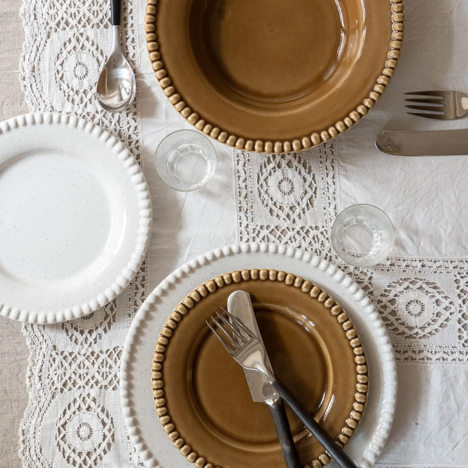 Prato de sobremesa Daria Ø22 cm, 2 un. , Cotton white shiny PotteryJo