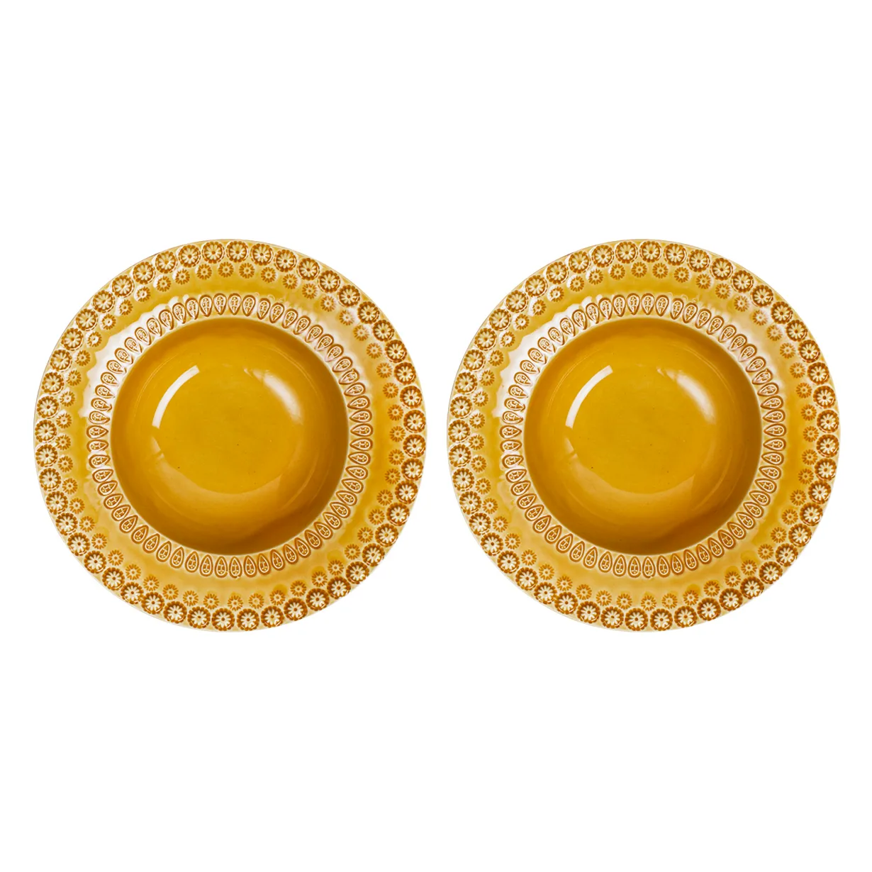 Prato fundo Daisy Ø 21 cm conjunto de 2, sienna (amarelo) PotteryJo