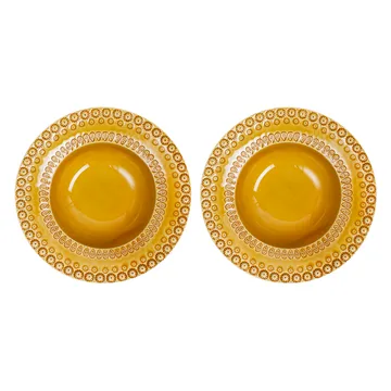 Prato fundo Daisy Ø 21 cm conjunto de 2 - sienna (amarelo) - PotteryJo