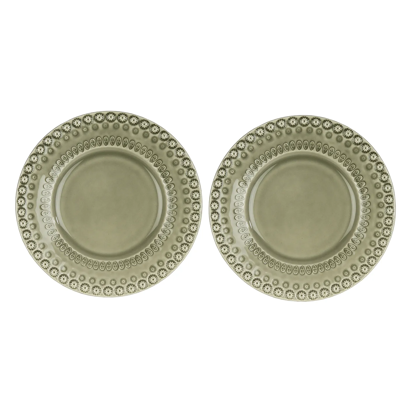 Prato fundo Daisy Ø 22 cm conjunto de 2, faded army (verde) PotteryJo