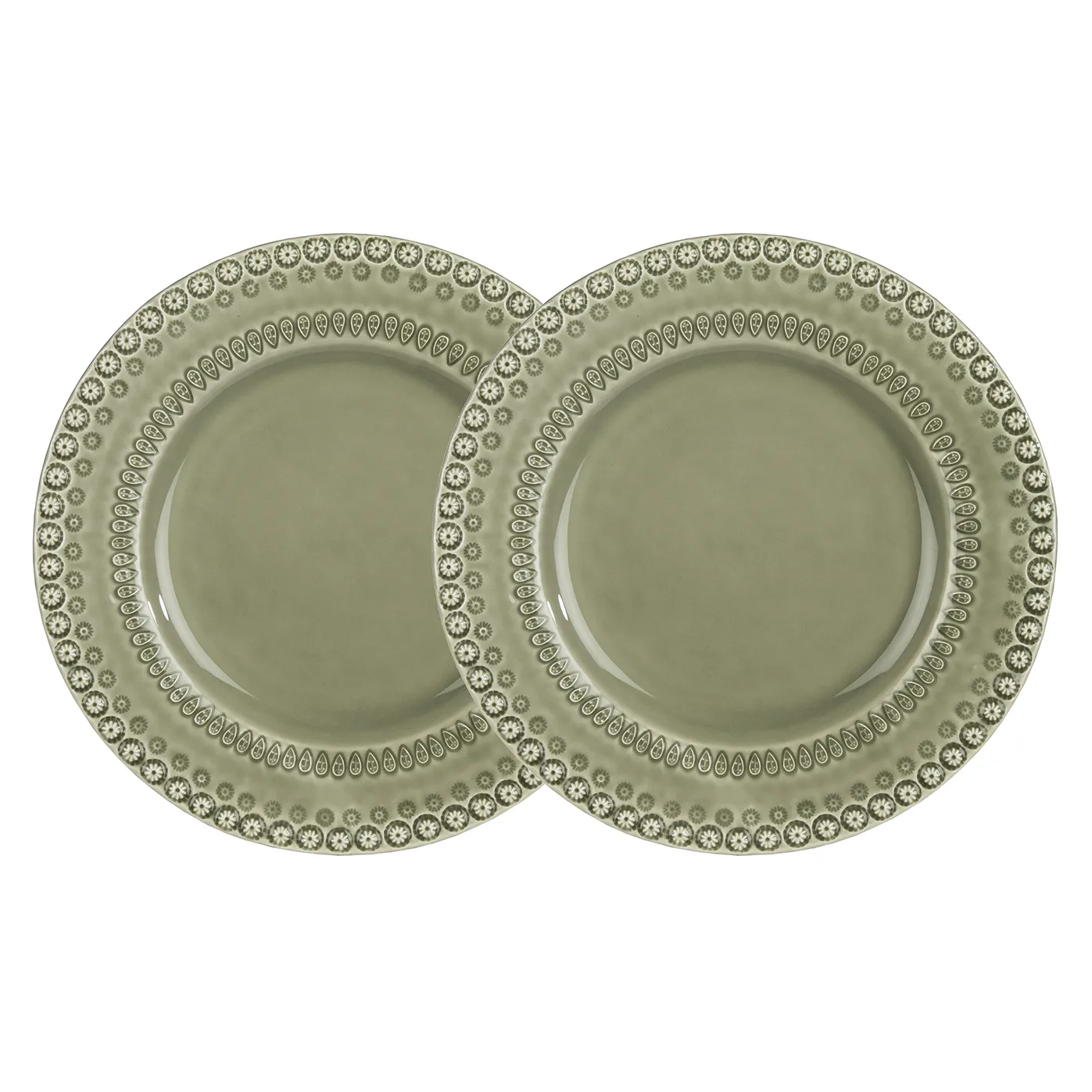 Prato fundo Daisy Ø 29 cm conjunto de 2, faded army (verde) PotteryJo