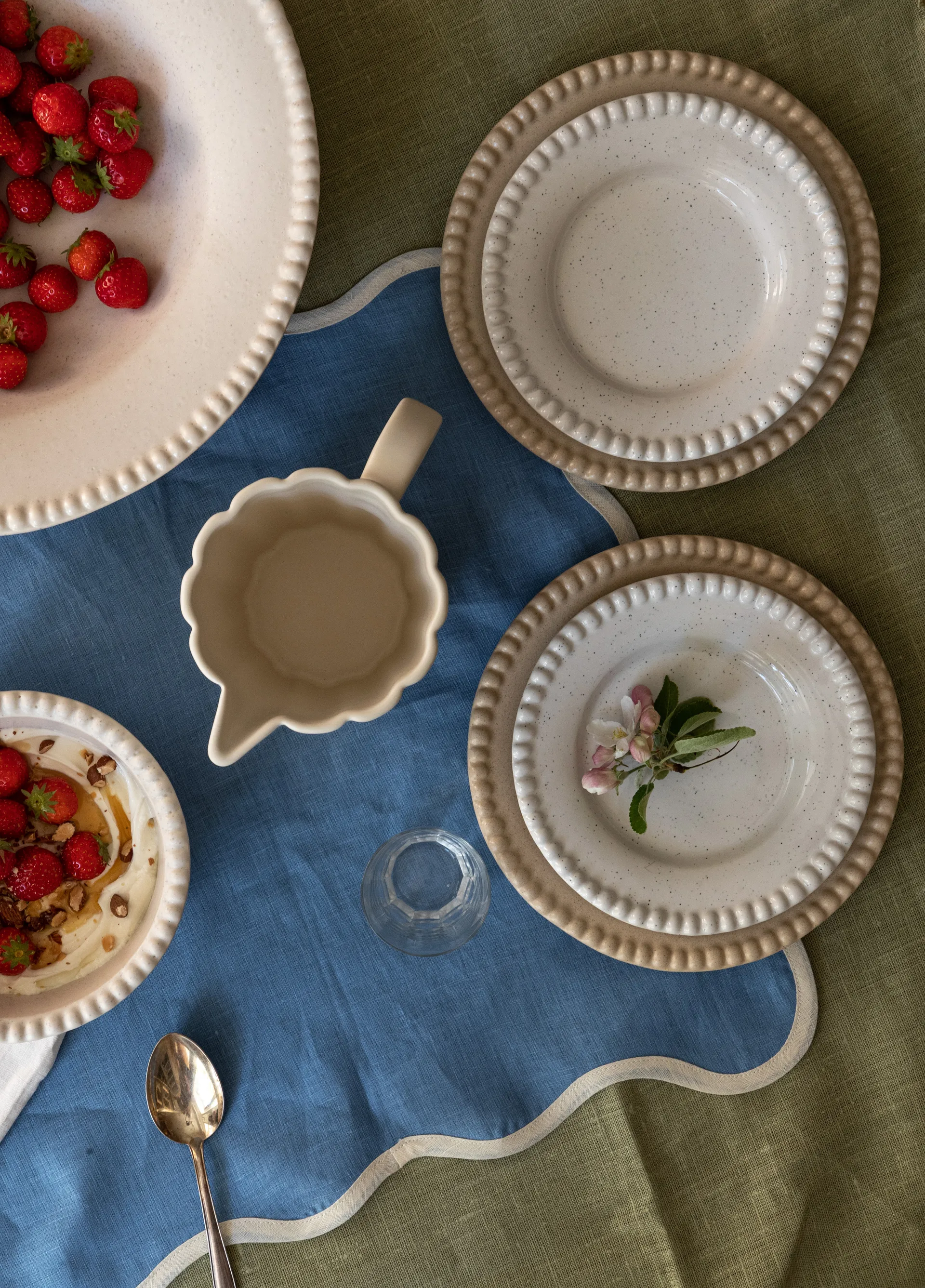 Prato para massas Daria Ø35 cm, Cotton white matte PotteryJo