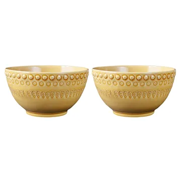 Tigela Daisy 35 cl, 2 un. - sienna (amarelo) - PotteryJo