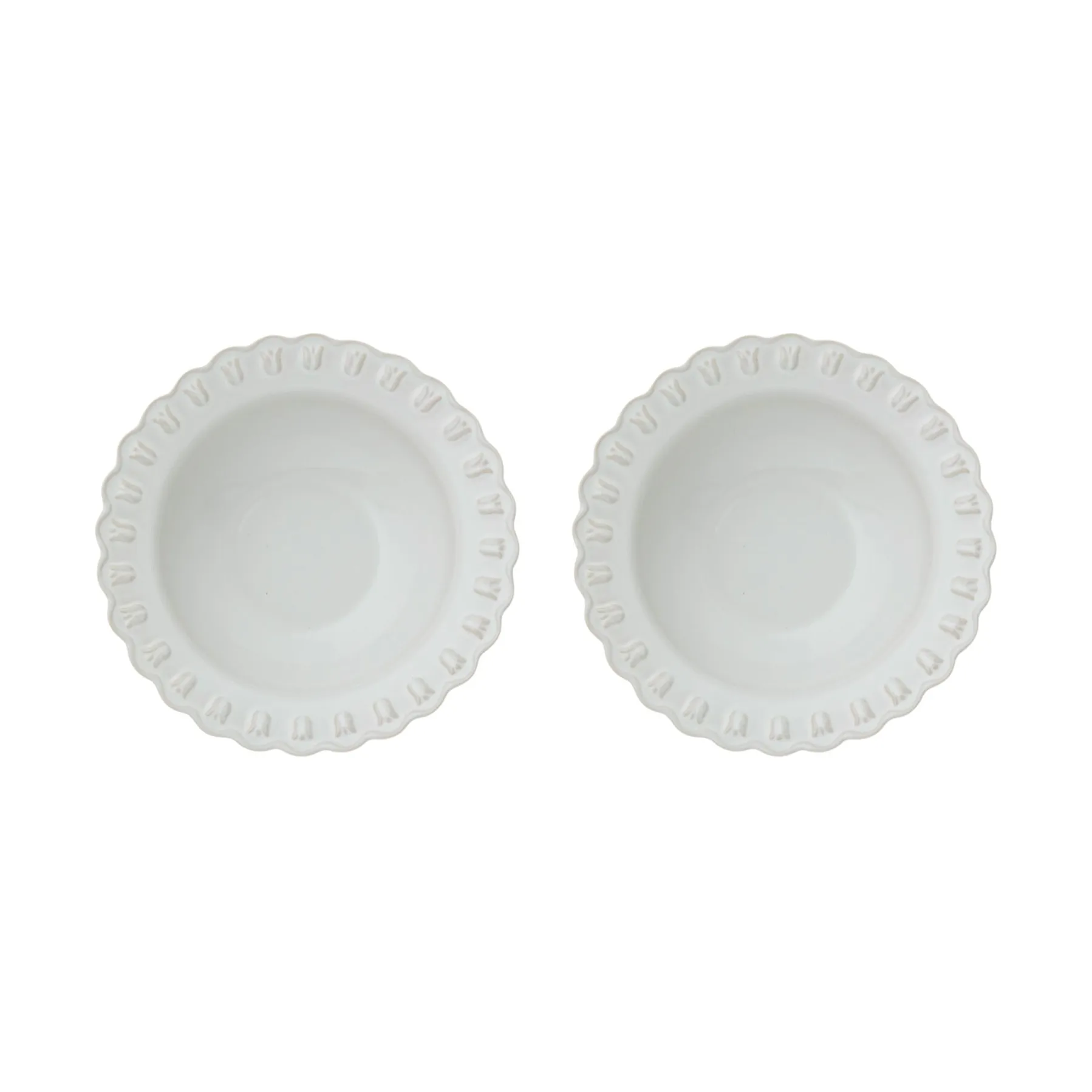 Tulipa prato fundo Ø23 cm 2 unidades, White PotteryJo