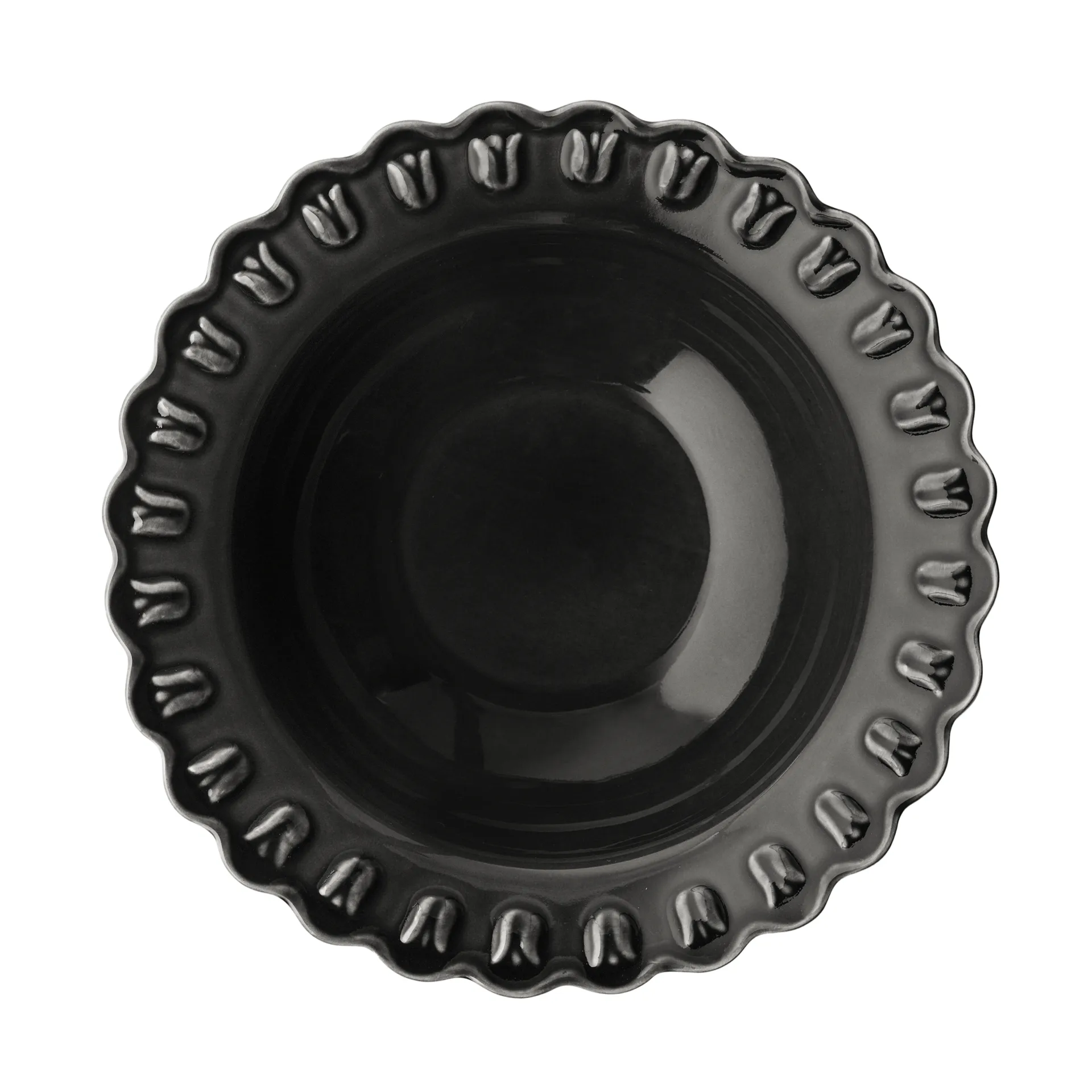 Tulipa tigela de servir grande Ø30 cm, Quase preto PotteryJo